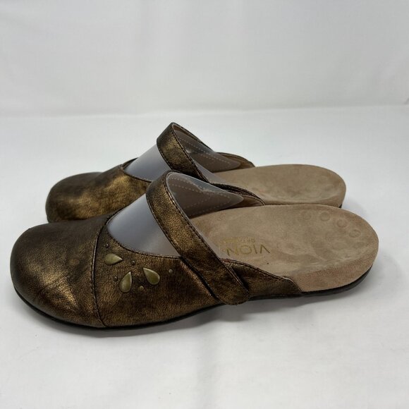 Vionic Mary Jane Slides Copper Womens Size 9 Mule Comfort Slip On - Picture 1 of 10